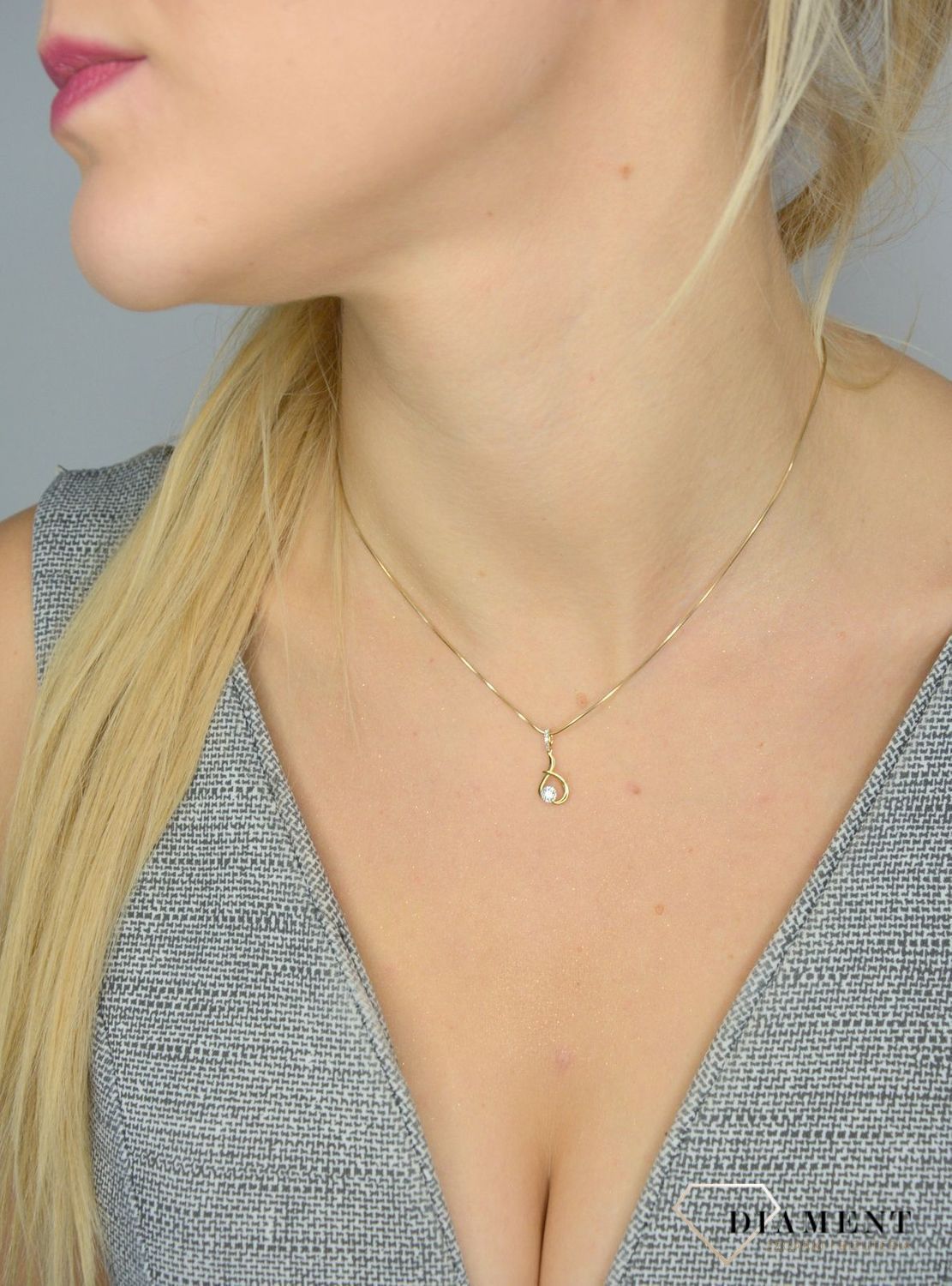 Zawieszka złota DIAMENT diamenty P35693Y.jpg