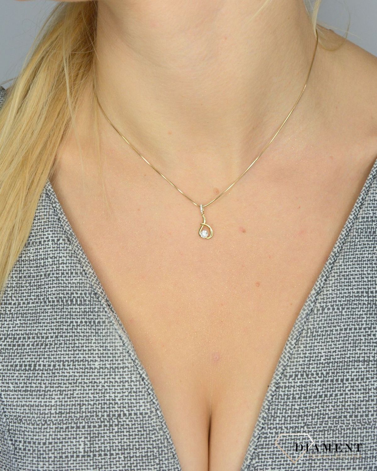 Zawieszka złota DIAMENT diamenty P35693Y.jpg