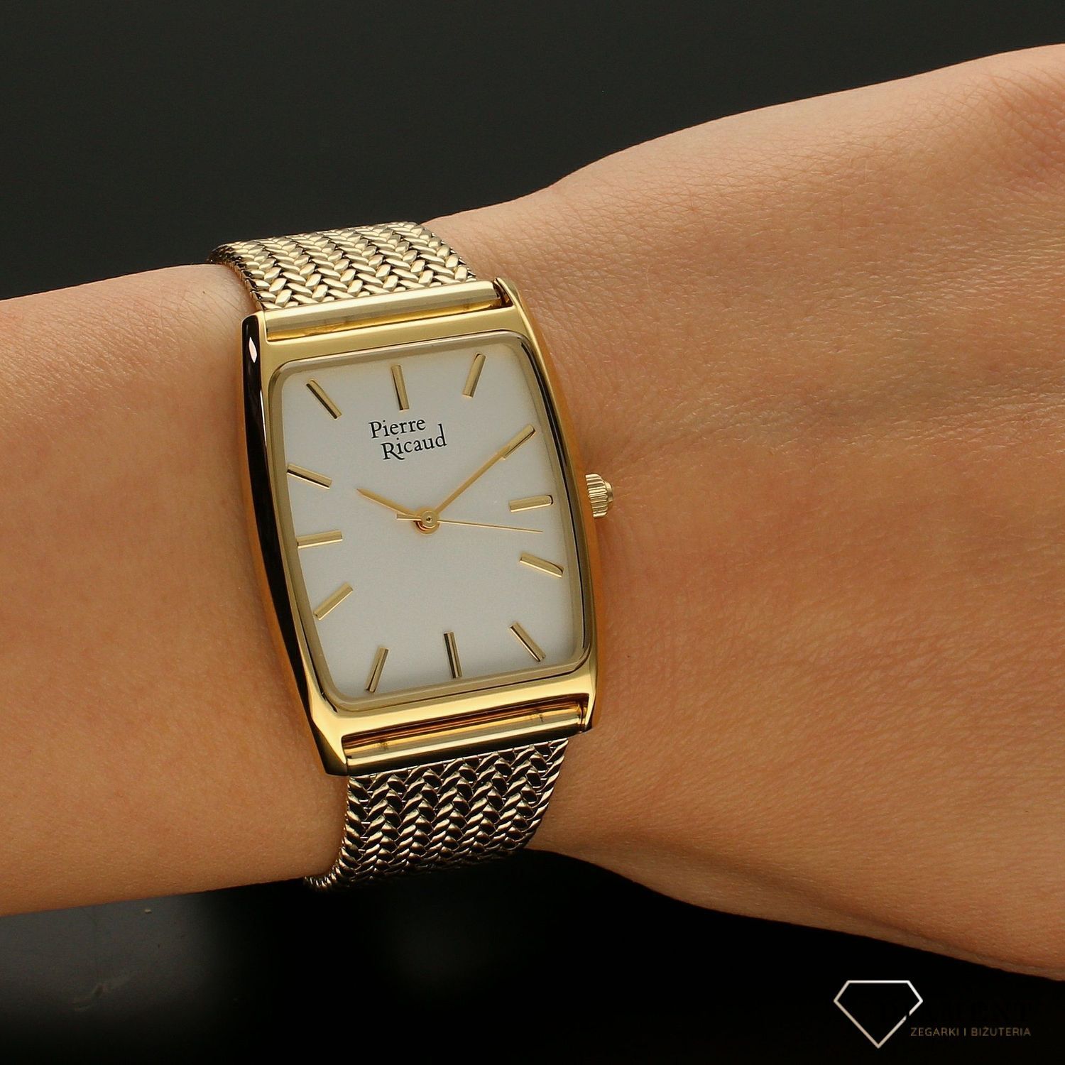 Zegarek damski na złotej bransolecie Pierre Ricaud P37039.1113Q.jpg