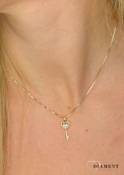 Zawieszka złota DIAMENT diamenty 'Klucz do serca' 0660077217. Nie ma bardziej eleganckiego i klasycznego połączenia niż złoto i brylanty (7).JPG