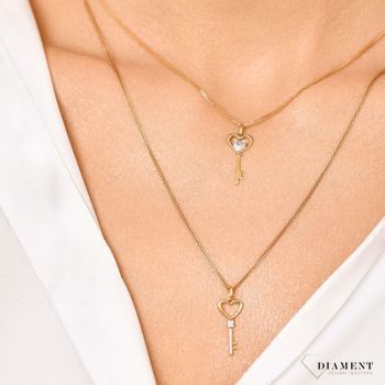 Zawieszka złota DIAMENT diamenty 'Klucz do serca' P39899Y ..jpg