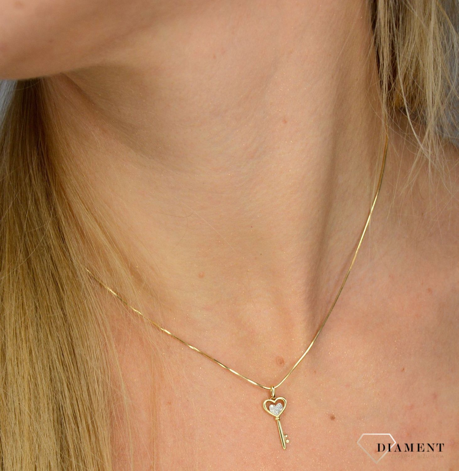 Zawieszka złota DIAMENT diamenty 'Klucz do serca' 0660077217.jpg
