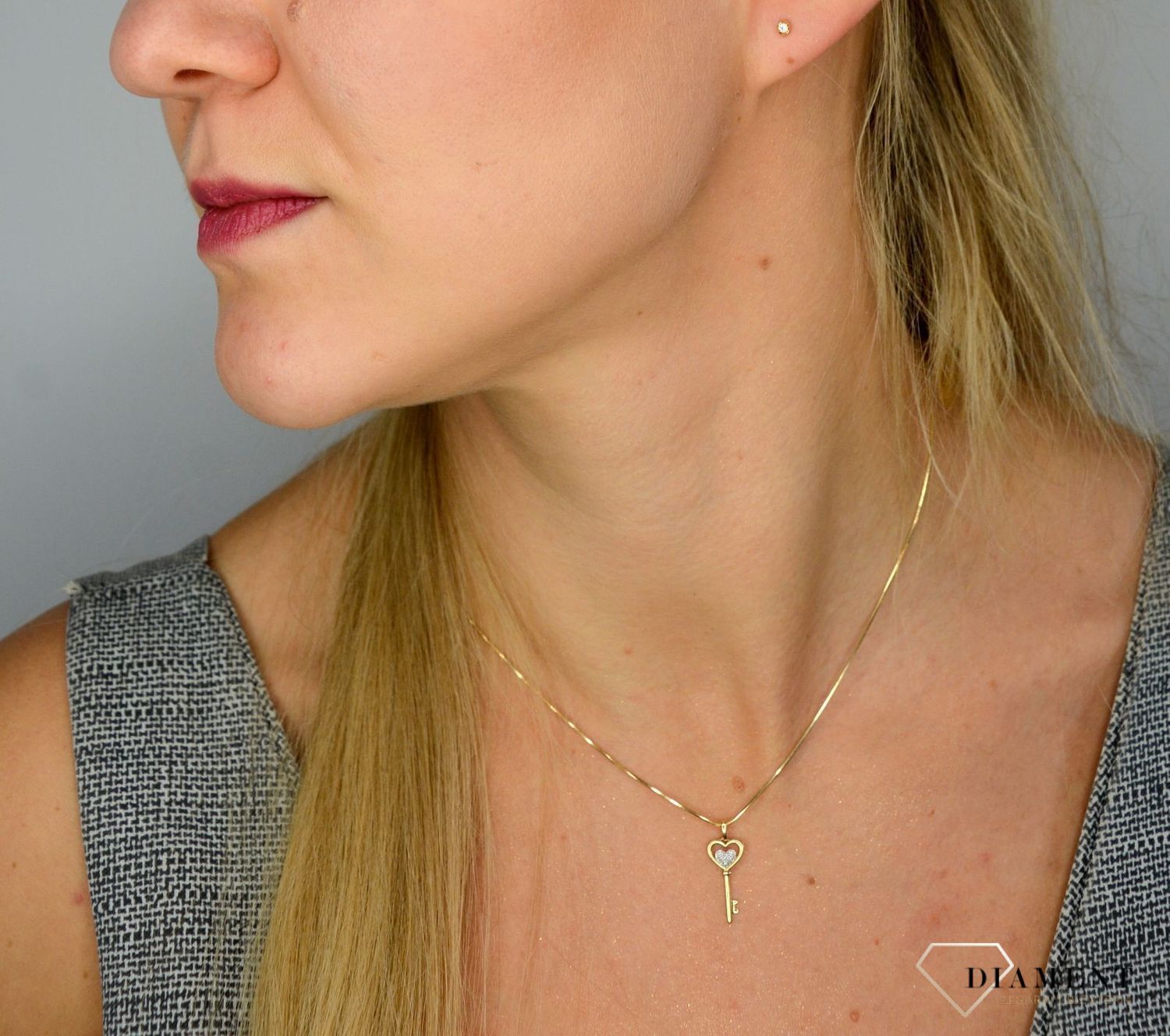 Zawieszka złota DIAMENT diamenty 'Klucz do serca' 0660077217.jpg