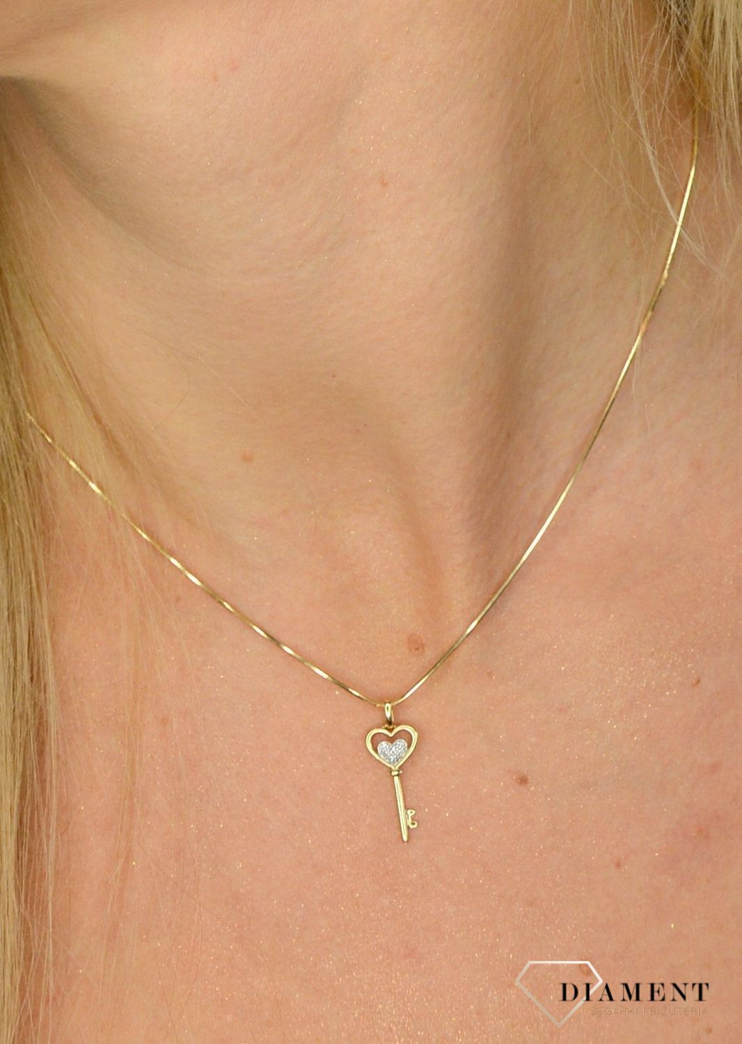 Zawieszka złota DIAMENT diamenty 'Klucz do serca' 0660077217.jpg