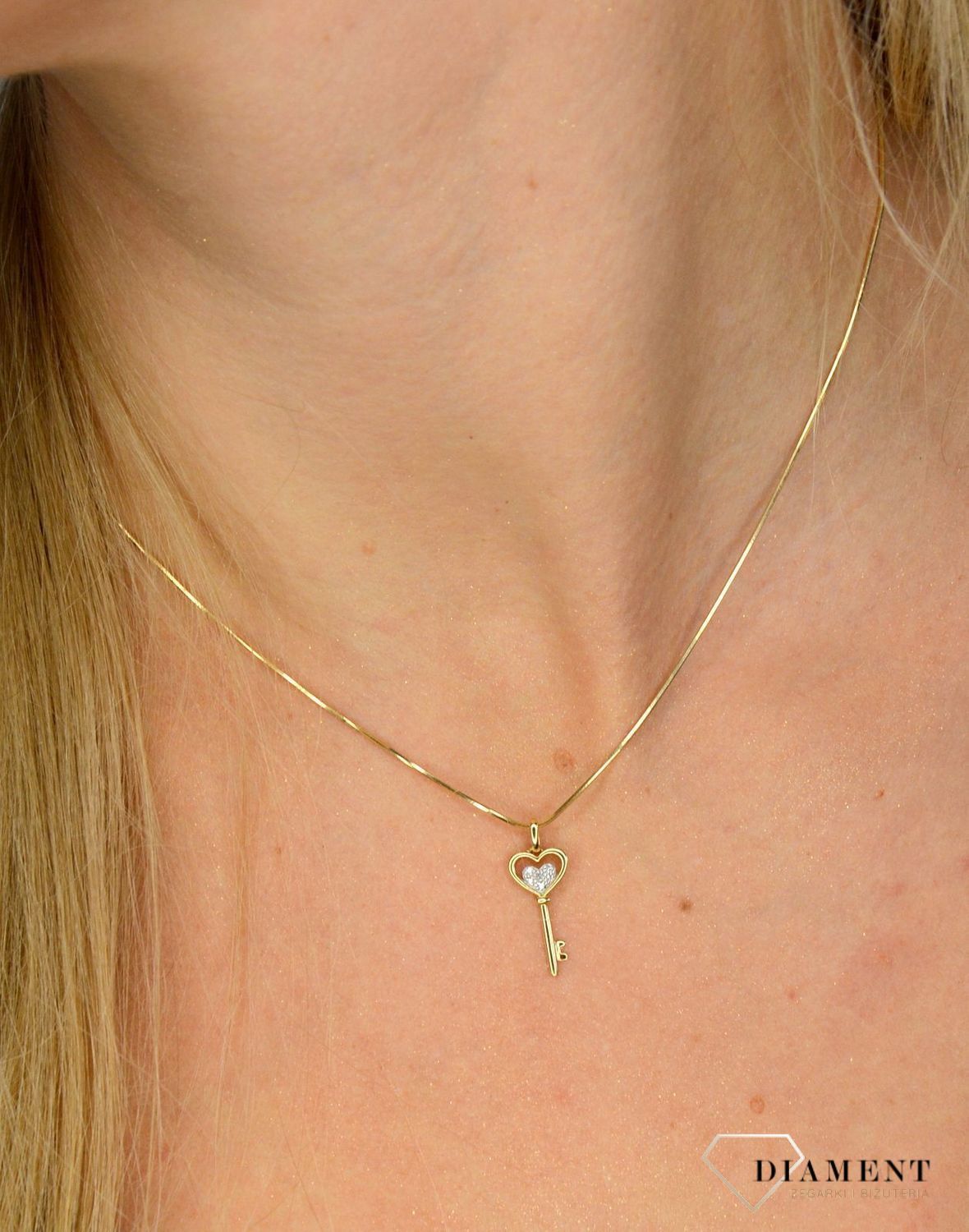 Zawieszka złota DIAMENT diamenty 'Klucz do serca' 0660077217.jpg