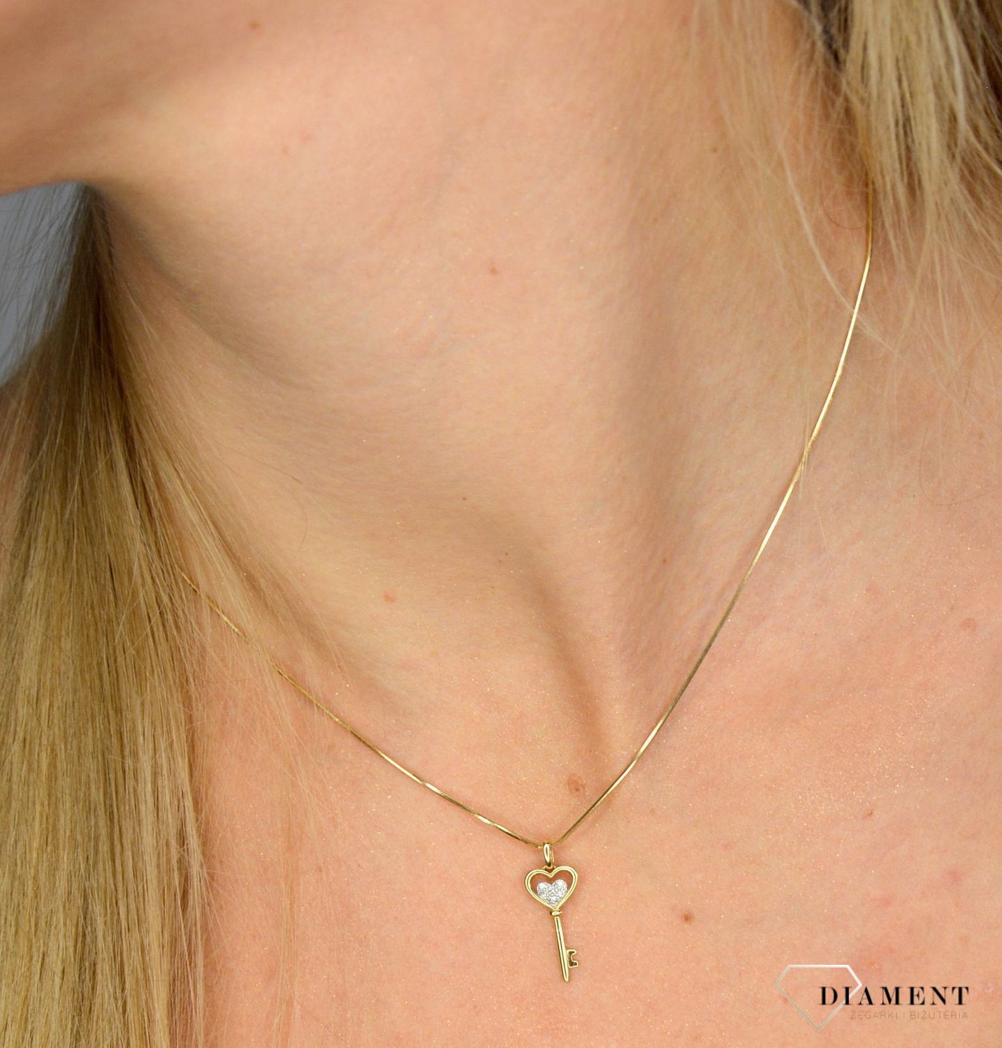 Zawieszka złota DIAMENT diamenty 'Klucz do serca' 0660077217.jpg