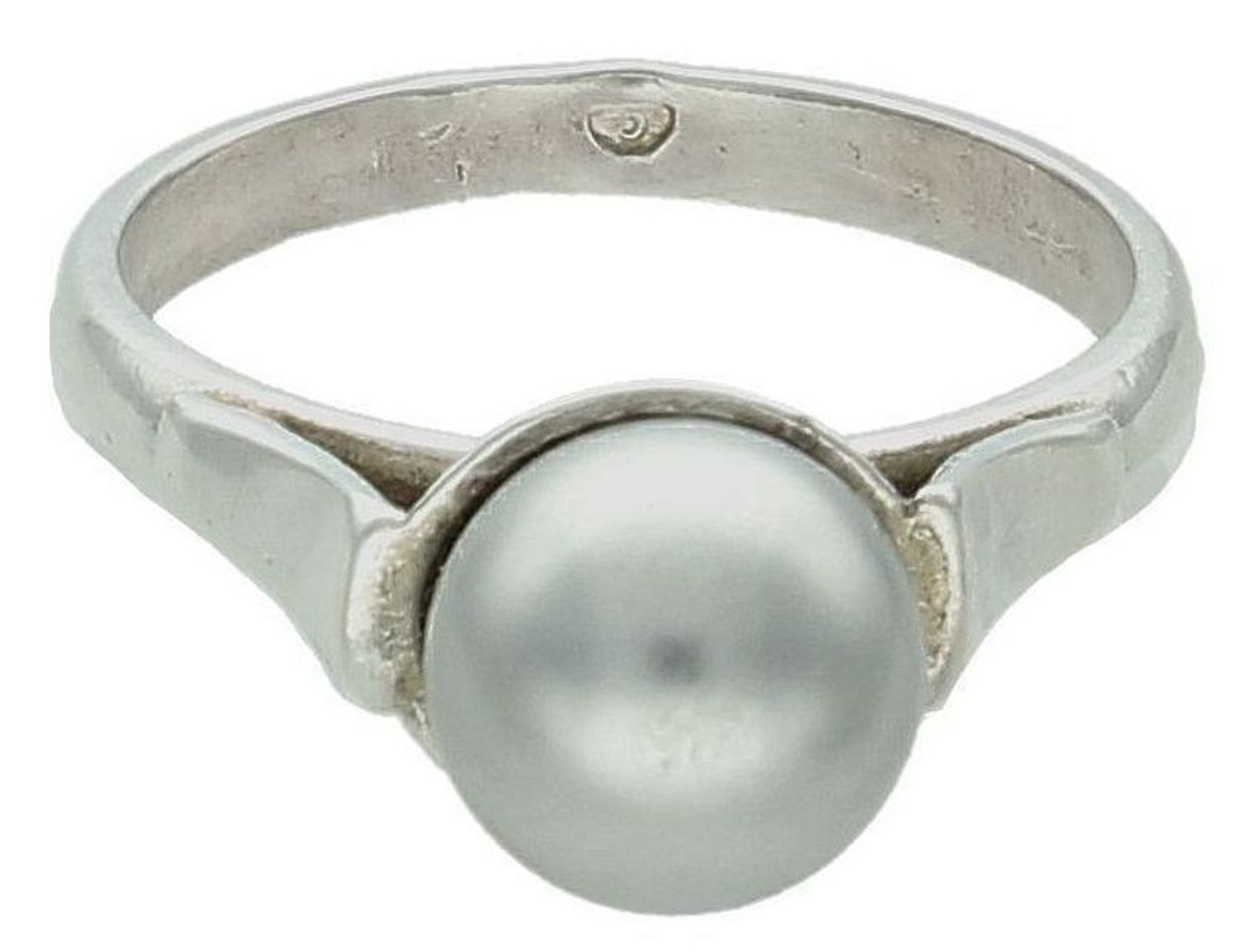 Srebrny pierścionek damski 925 z perłą Swarovskiego rozmiar.jpg