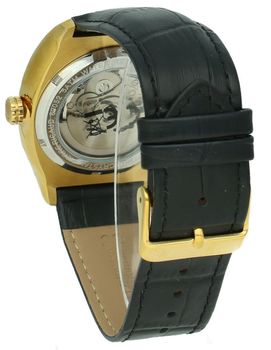 Zegarek męski Pierre Ricaud P60052.1266A – automatyczny, złota koperta, szara tarcza, szafirowe szkło, skórzany pasek (5).jpg