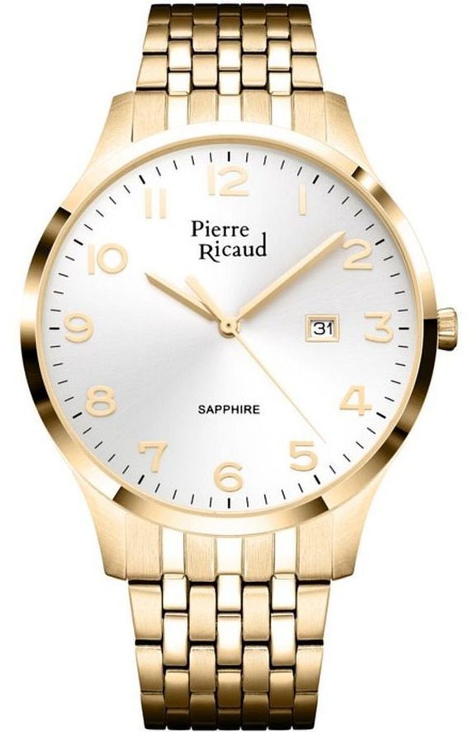 Zegarek męski Pierre Ricaud P60056.1123Q Classic – złota stalowa koperta PVD, szafirowe szkło, mechanizm Citizen Miyota GM21, datownik i wodoodporność 5 ATM. Elegancki zegarek dla mężczyzny 1.jpg