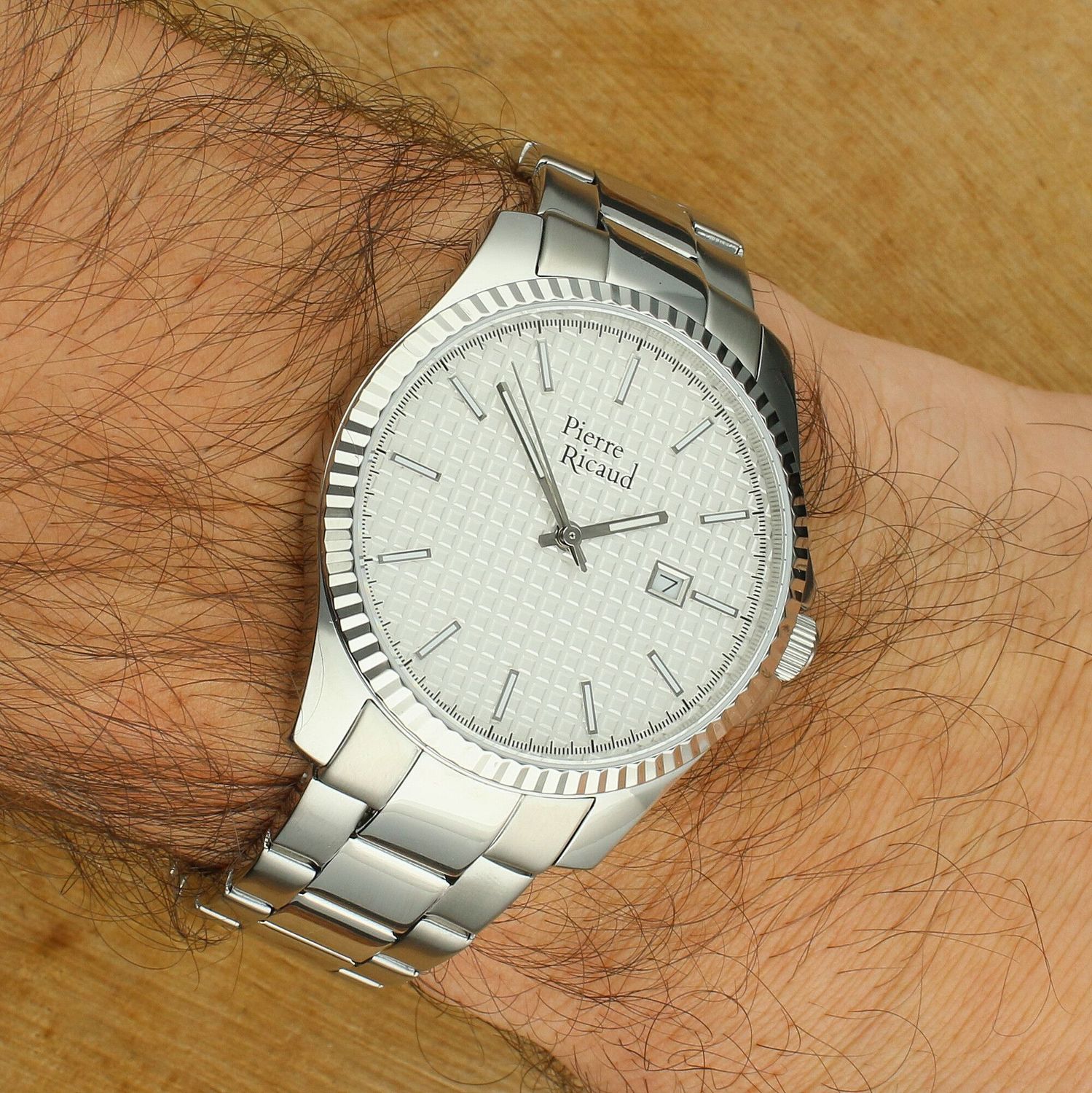Pierre Ricaud P91030.5113Q – Męski Zegarek ze Srebrną Tarcza i Branso Lata Gwarancji.jpg