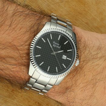 Pierre Ricaud P91030.5114Q – Męski Zegarek z Czarną Tarcza i Srebrną Bransoletą Stalową  Sklep Diament – Autoryzowany Sprzedawca, 2 Lata Gwarancji męski.jpg