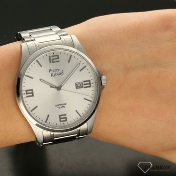 Zegarek męski na bransolecie z szafirowym szkłem P91076 (5).jpg
