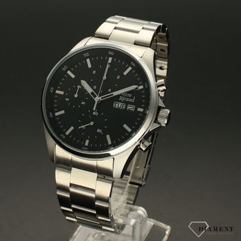 Zegarek męski na bransolecie z czarną tarczą Pierre Ricuad P91083.5114CH (1).jpg