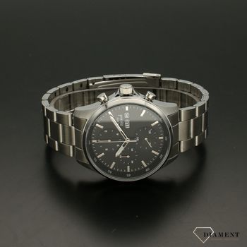 Zegarek męski na bransolecie z czarną tarczą Pierre Ricuad P91083.5114CH (2).jpg