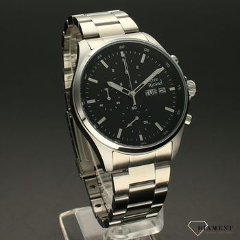 Zegarek męski na bransolecie z czarną tarczą Pierre Ricuad P91083.5114CH (5).jpg