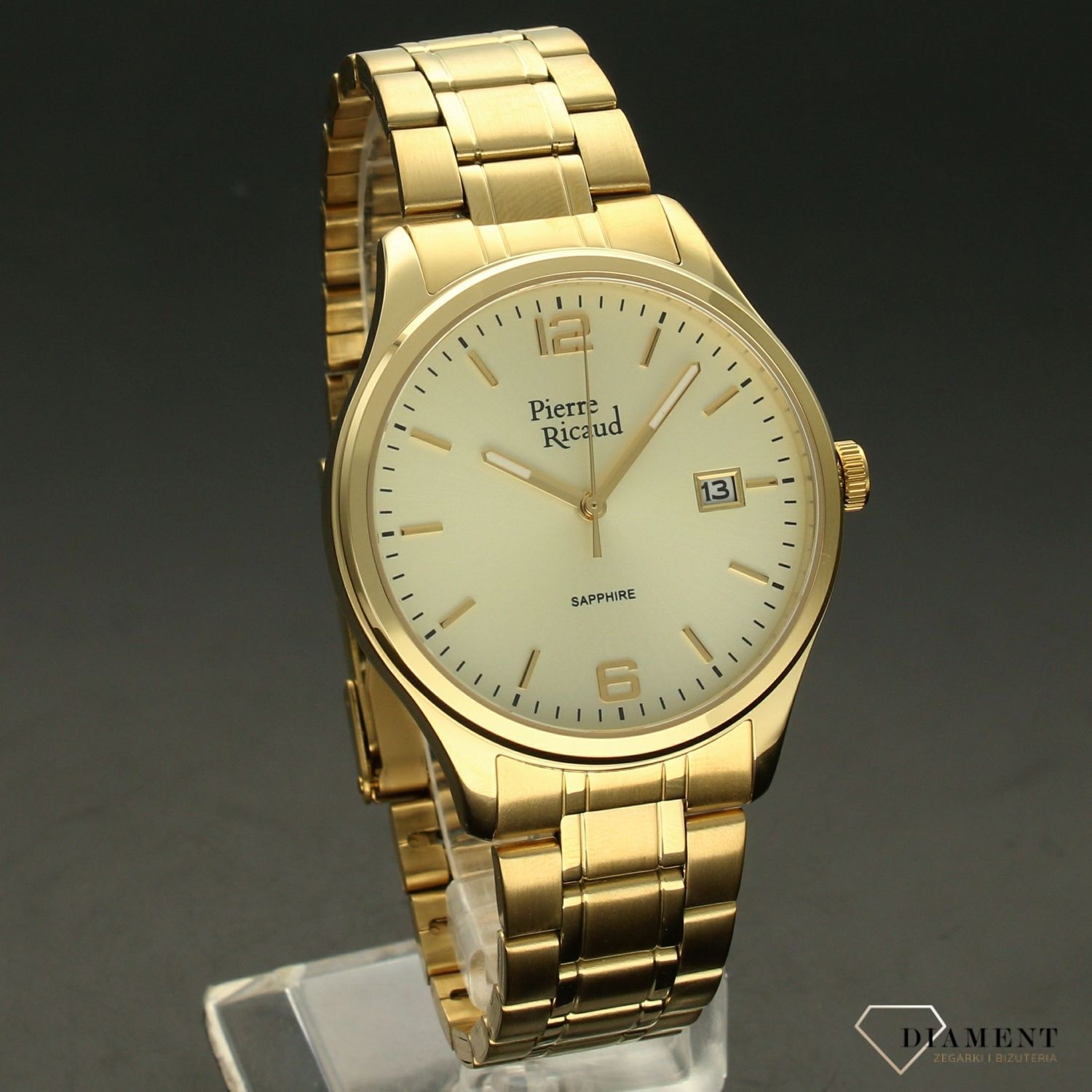 Zegarek męski Pierre Ricaud złoty na bransolecie P91086.1151Q.jpg