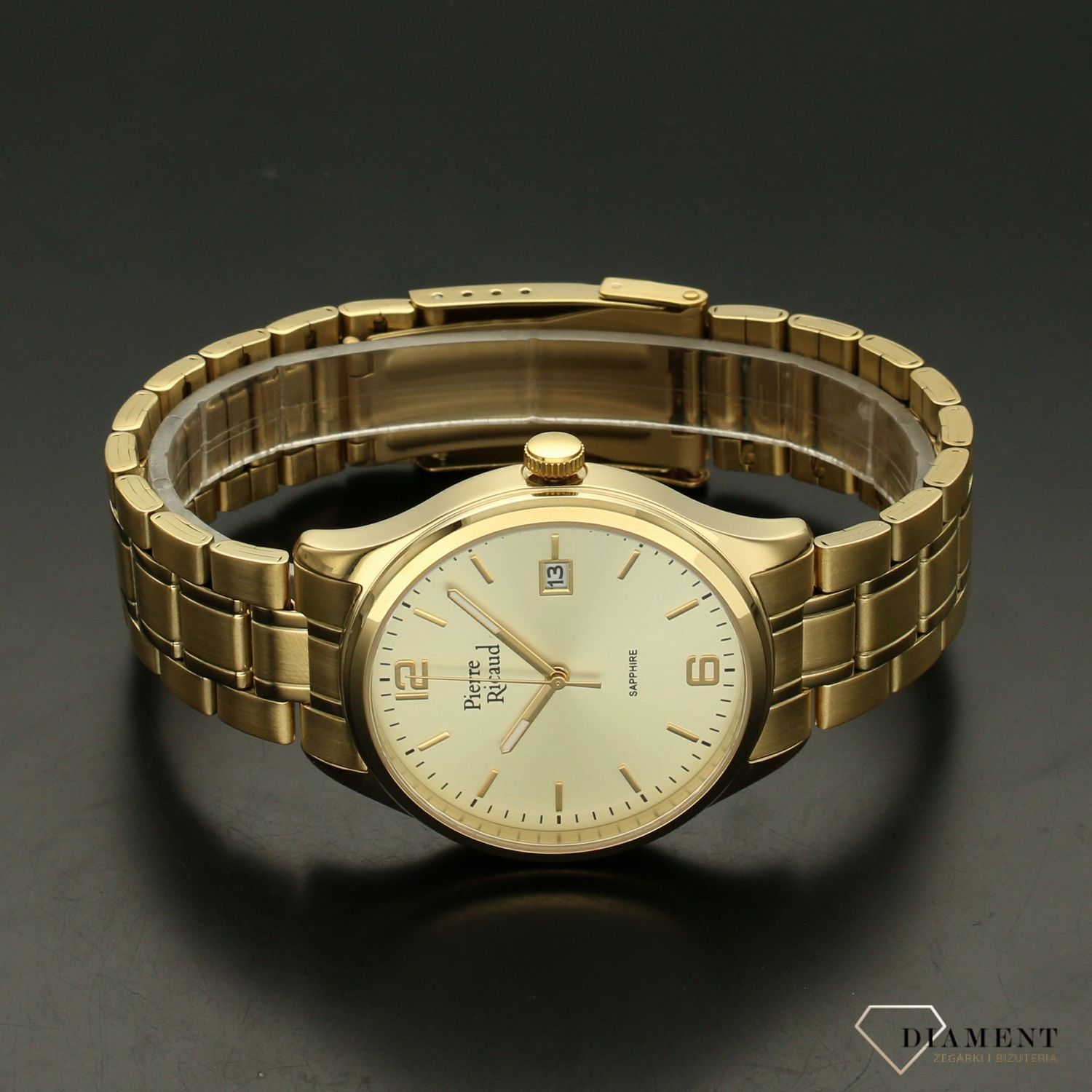 Zegarek męski Pierre Ricaud złoty na bransolecie P91086.1151Q.jpg