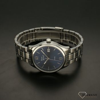 Zegarek męski na bransolecie z niebieską tarczą i szafirowym szkłem Pierre Ricuad P91086.5155Q. Zegarek męski Pierre Ricaud to świetny pomysł na prezent  (4).jpg