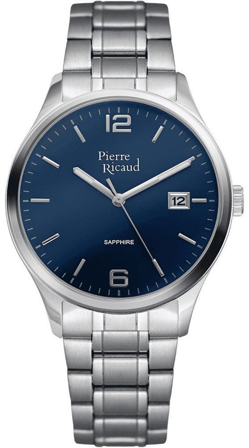 Zegarek męski na bransolecie z szafirowym szkłem Pierre Ricaud P91086.5155Q.jpg