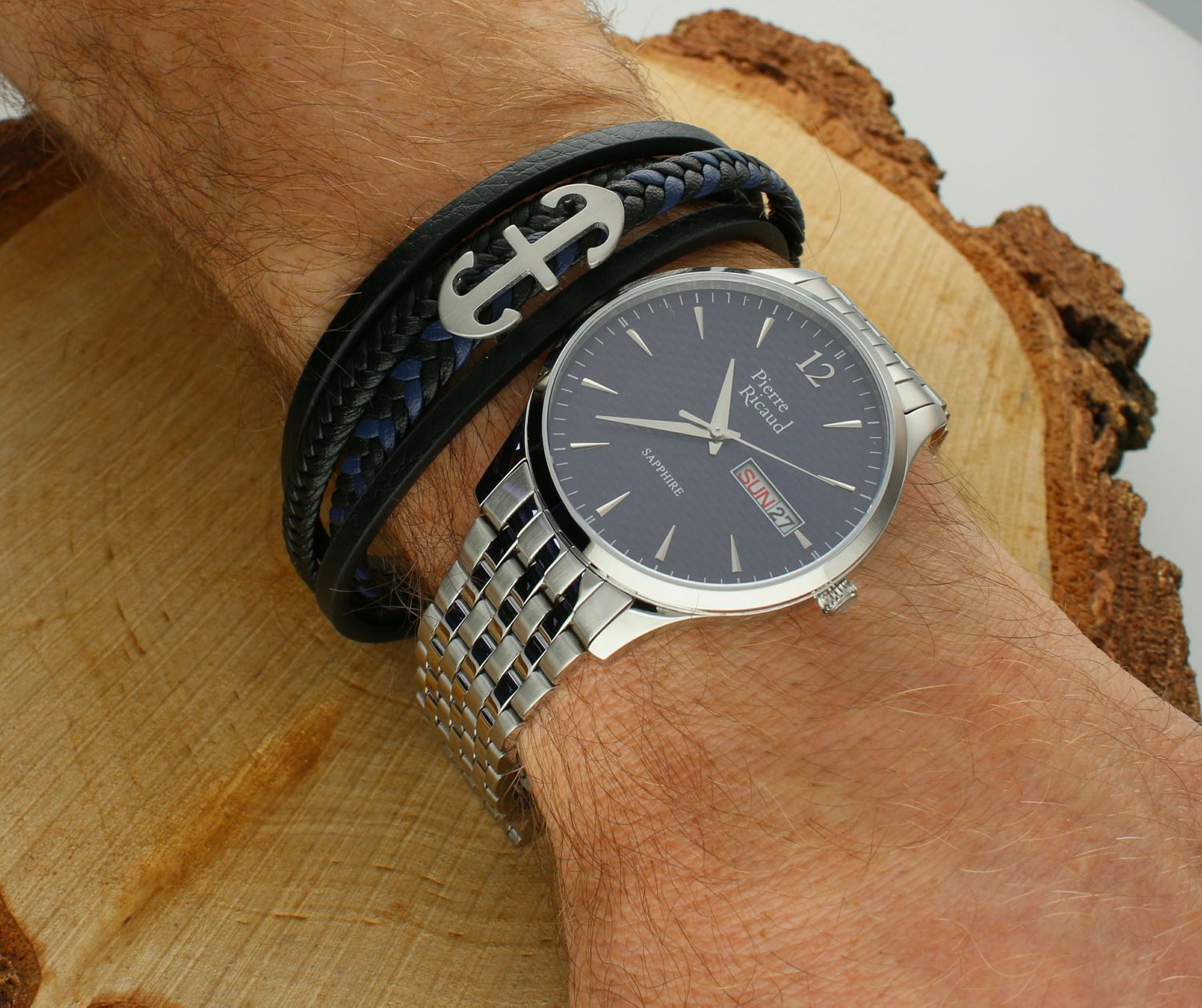 Zegarek męski PIERRE RICAUD P91093.5155Q  Wyposażony jest w kwarcowy mechanizm, zasilany za pomocą baterii. Posiada bardzo wysoką dokładność mierzenia czasu 9.jpg