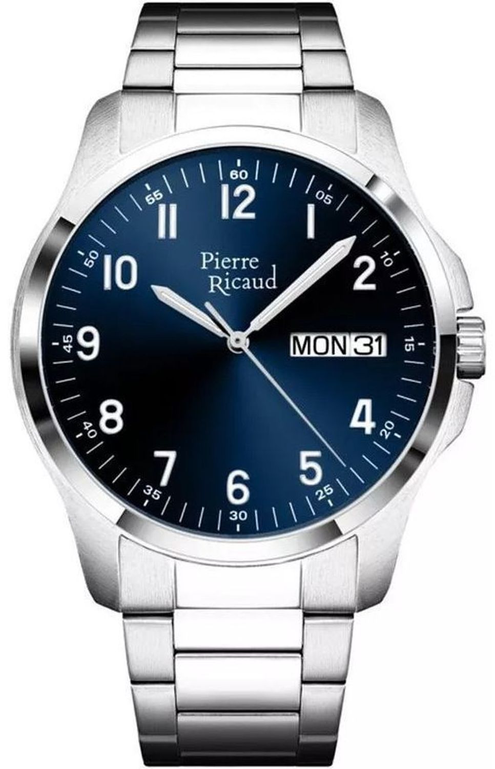 Odkryj męski zegarek Pierre Ricaud P91105.5125Q Gent Watch Classic – elegancję w codziennym wydaniu. Granatowa tarcza, stalowa bransoleta, precyzyjny mechanizm Citizen Miyota i funkcjonalny 1.jpg