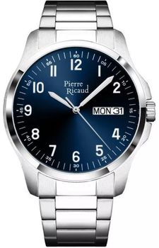 Odkryj męski zegarek Pierre Ricaud P91105.5125Q Gent Watch Classic – elegancję w codziennym wydaniu. Granatowa tarcza, stalowa bransoleta, precyzyjny mechanizm Citizen Miyota i funkcjonalny 1.jpg