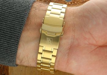 Zegarek męski Pierre Ricaud P91107.1154Q Gent Watch Classic – elegancki model w złotej powłoce PVD z czarną tarczą, szafirowym szkłem i mechanizmem Seiko Epson VX42. Datownik, luminescencyjne4.jpg