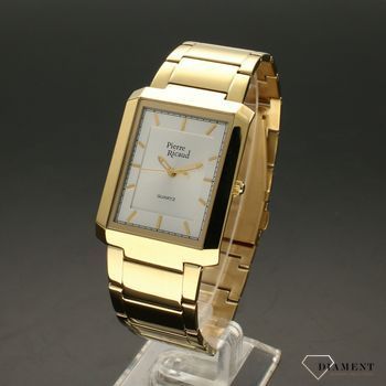 Zegarek męski ' Złoty Prostokąt na bransolecie'  Pierre Ricuad P97014F.1113Q (2).jpg