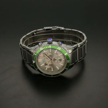 Zegarek męski Pierre Ricaud ⌚ P97029.51R7CH na bransolecie Chronograph 'Zielony Bezel'  Autoryzowany sklep (3).jpg