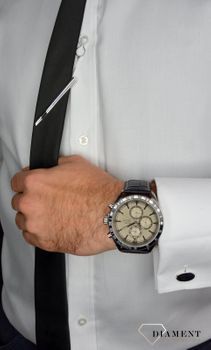 Zegarek męski Pierre Ricaud P97224.Y257QF2. Zegarek męski z ozdobnymi dodatkowymi tarczami. Zegarek męski ze stalową koperta oraz szarą tarczą zegarka (1).JPG