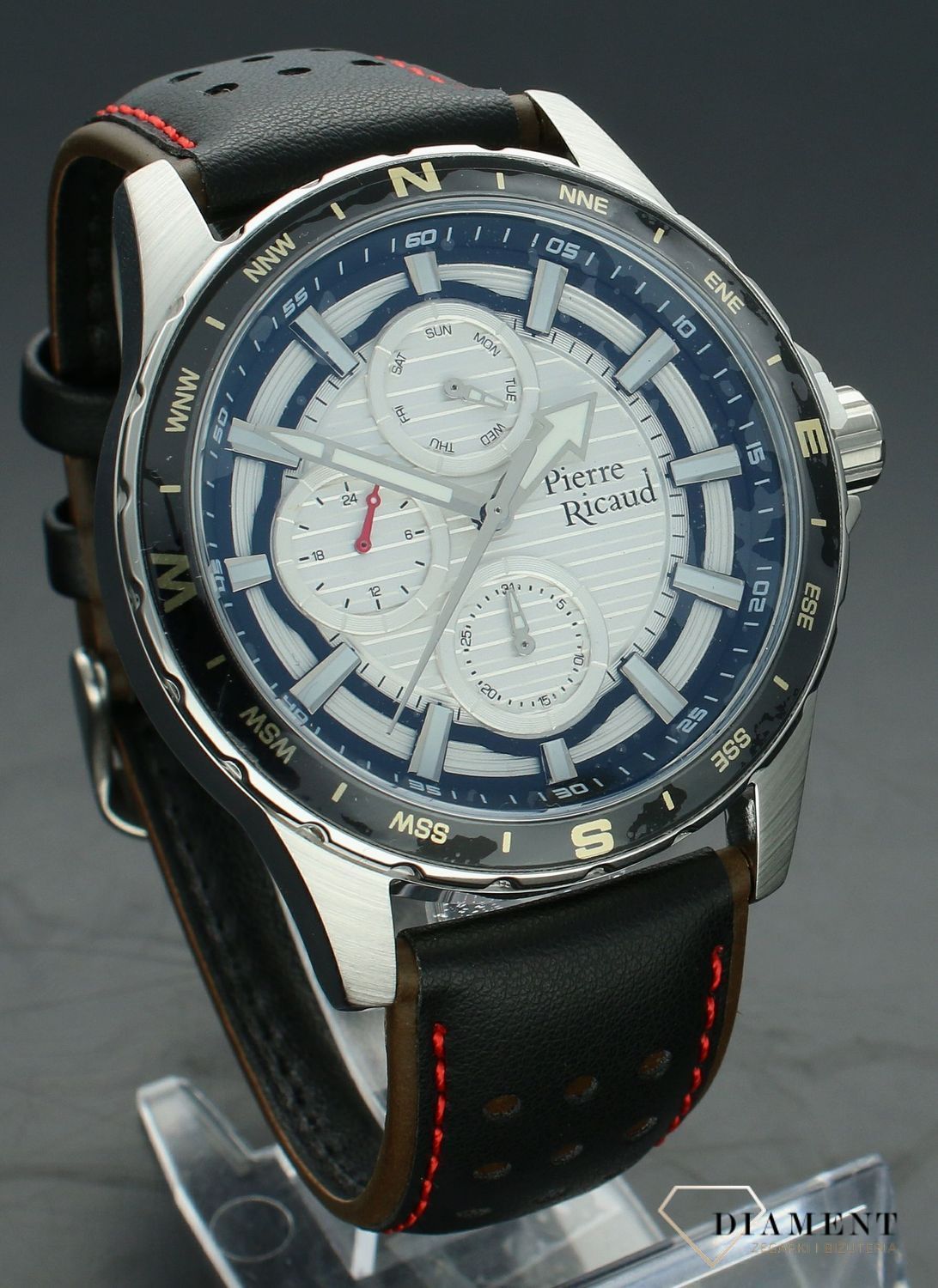 Zegarek męski  Pierre Ricaud Classic P97264.5213QF. Męski zegarek Pierre Ricaud. Męski zegarek klasyczny. Zegarek męski na pasku. Zegarek męski na pasku ze srebrną tarczą. Zegarek męski Pierre Ricaud na prezent..jpg