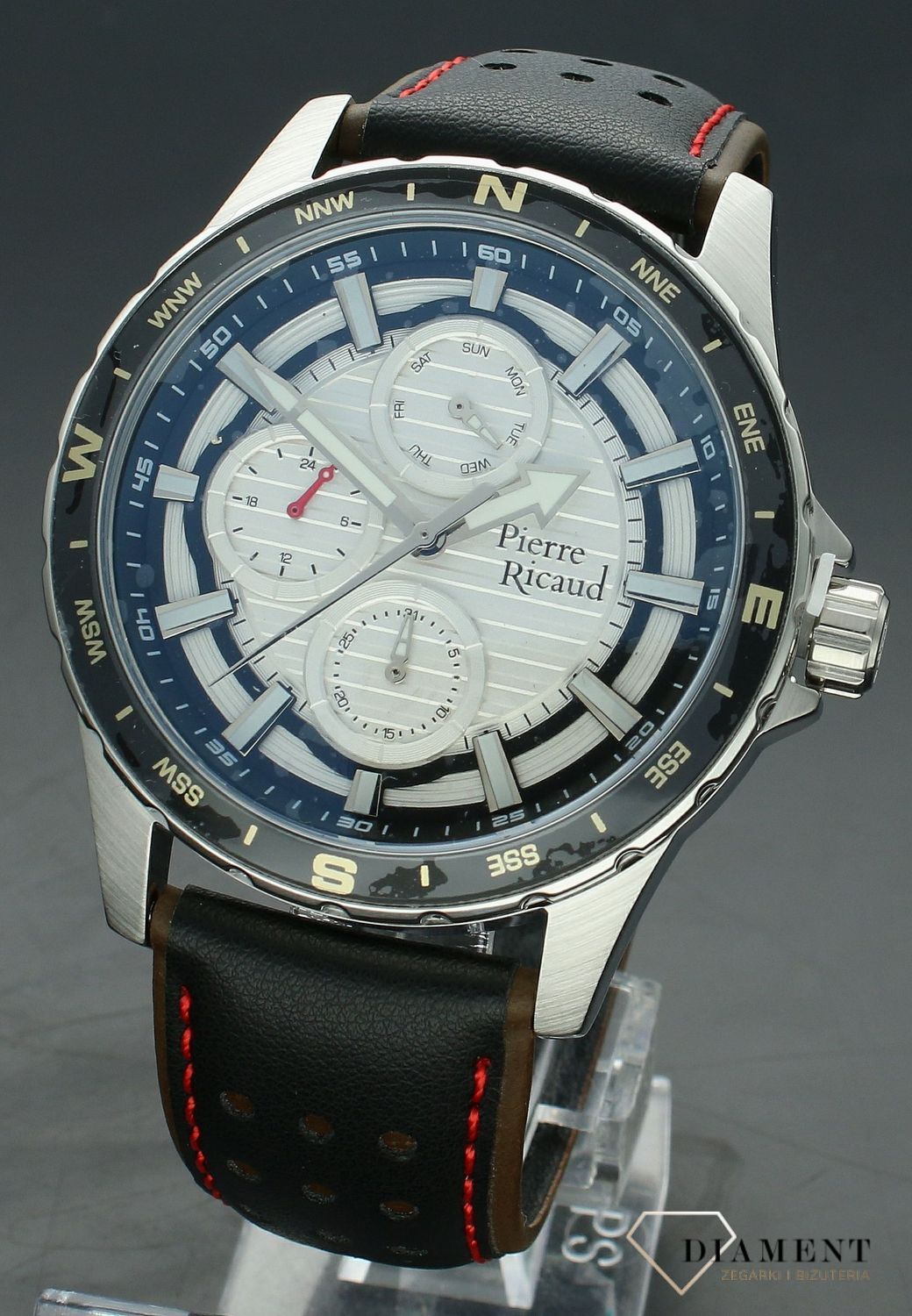 Zegarek męski  Pierre Ricaud Classic P97264.5213QF. Męski zegarek Pierre Ricaud. Męski zegarek klasyczny. Zegarek męski na pasku. Zegarek męski na pasku ze srebrną tarczą. Zegarek męski Pierre Ricaud na prezent..jpg