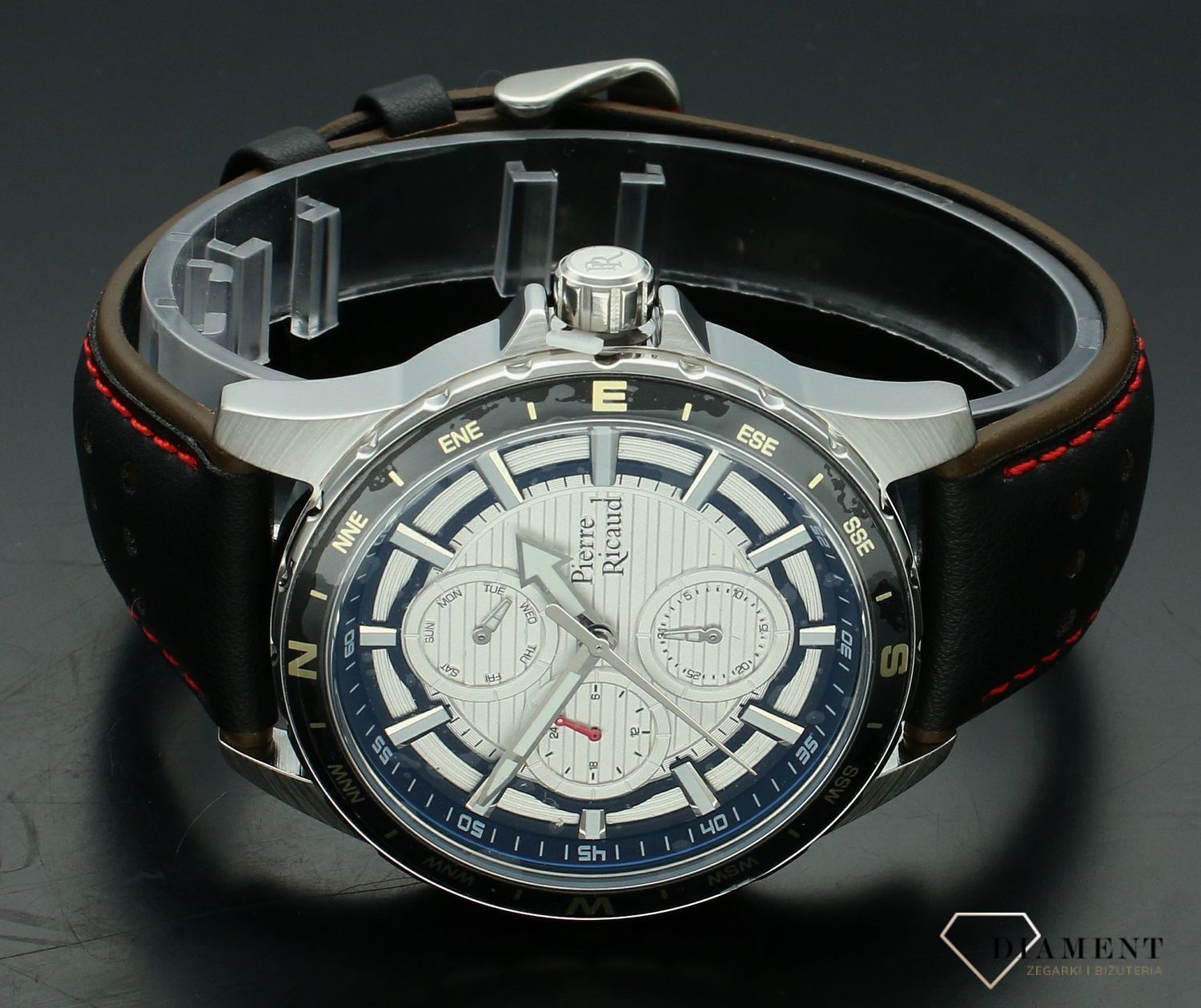 Zegarek męski  Pierre Ricaud Classic P97264.5213QF. Męski zegarek Pierre Ricaud. Męski zegarek klasyczny. Zegarek męski na pasku. Zegarek męski na pasku ze srebrną tarczą. Zegarek męski Pierre Ricaud na prezent..jpg
