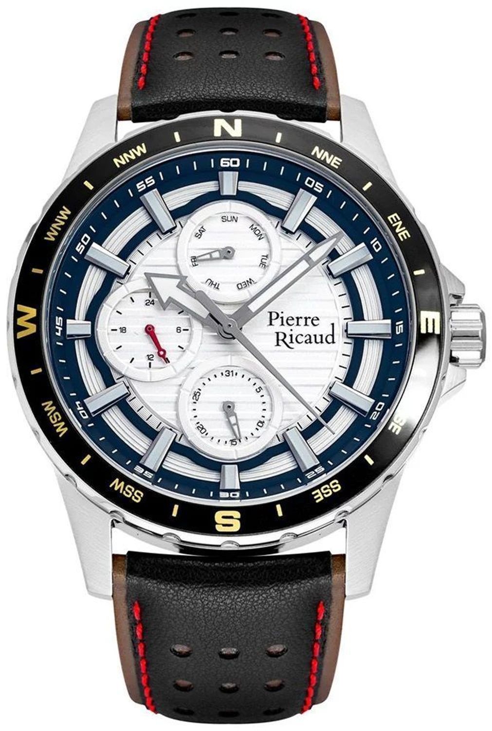Zegarek męski  Pierre Ricaud Classic P97264.5213QF. Męski zegarek Pierre Ricaud. Męski zegarek klasyczny. Zegarek męski na pasku. Zegarek męski na pasku ze srebrną tarczą. Zegarek męski Pierre Ricaud na prezent..jpg