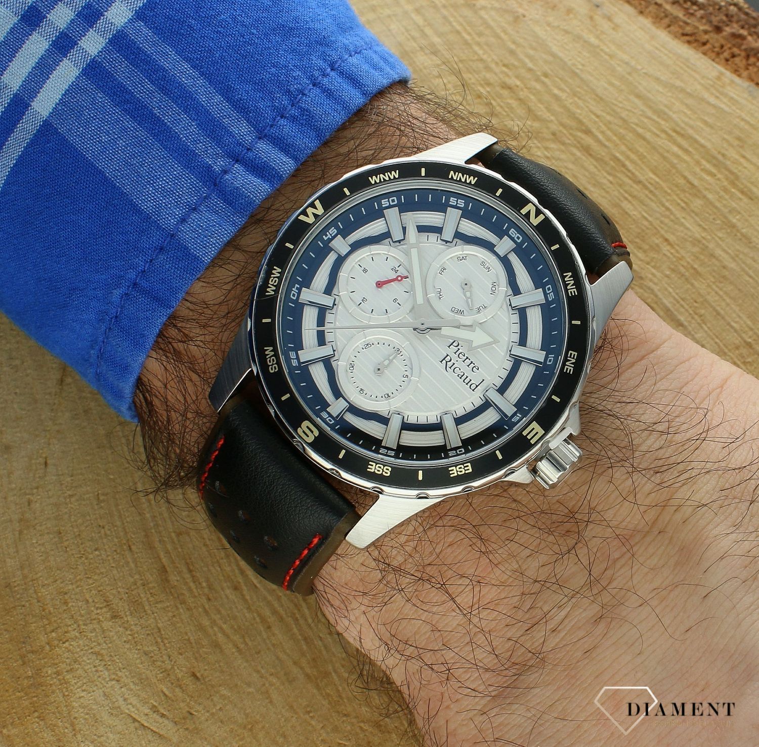 Zegarek męski  Pierre Ricaud Classic P97264.5213QF. Męski zegarek Pierre Ricaud. Męski zegarek klasyczny. Zegarek męski na pasku. Zegarek męski na pasku ze srebrną tarczą. Zegarek męski Pierre Ricaud na prezent..jpg