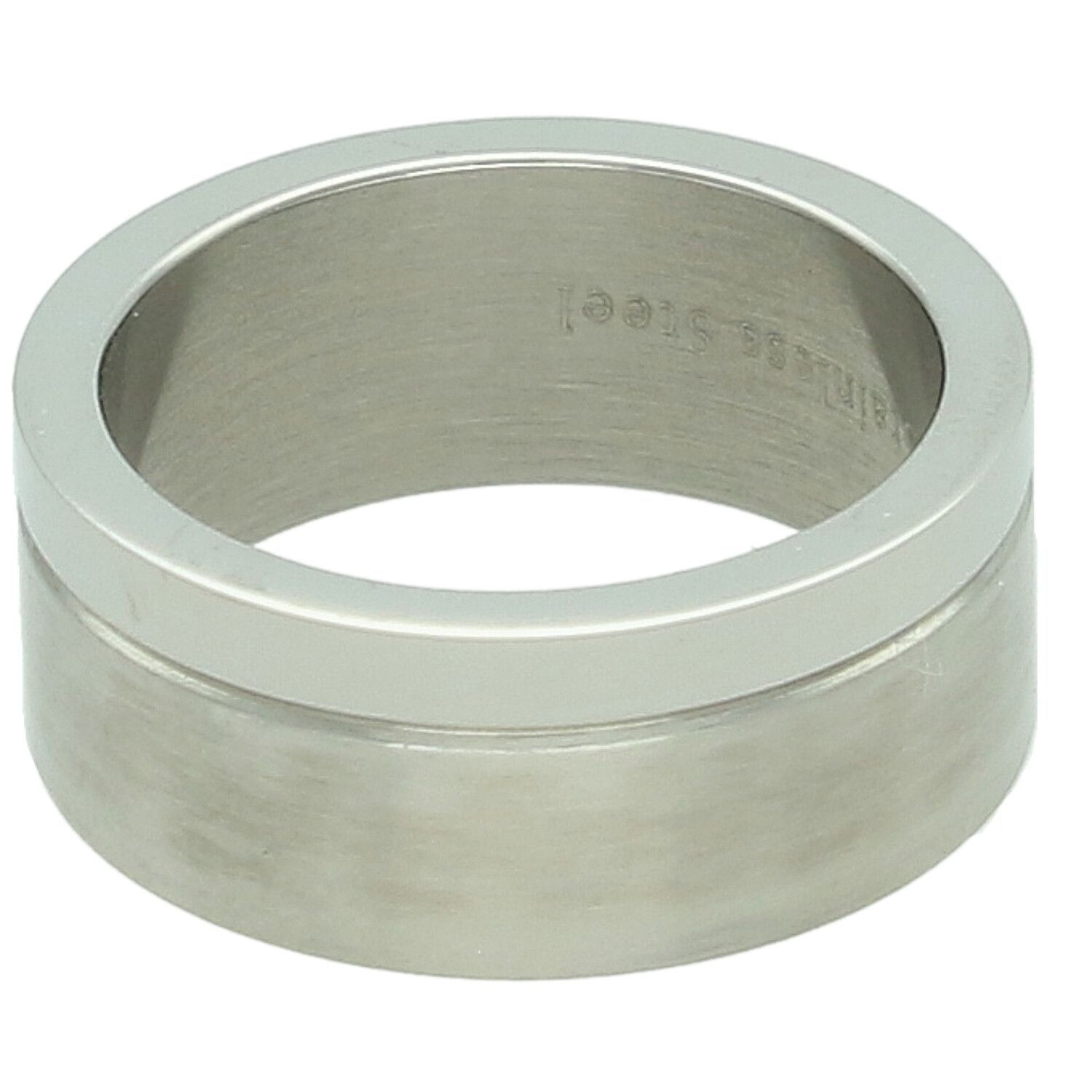 Nowoczesna stalowa obrączka PA050 o szerokości 8 mm z delikatnym nacięciem. Trwała, elegancka, waga 6,55 g. Idealna na co dzień i na prezent.1.jpg