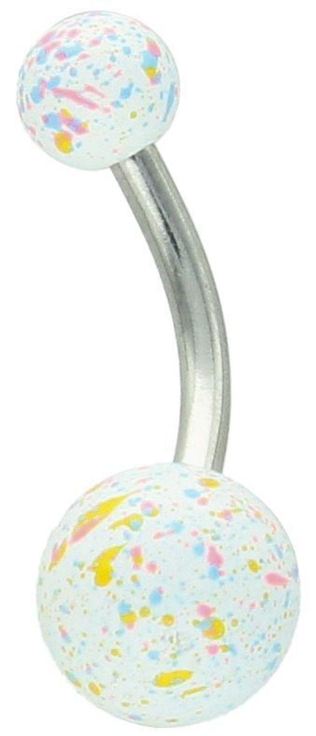 Kolczyk do pępka stal szl. kolorowy PB514 Ożyw swoją stylizację oryginalnym akcentem! Kolczyk do pępka z kolorowej stali szlachetnej, 1.jpg