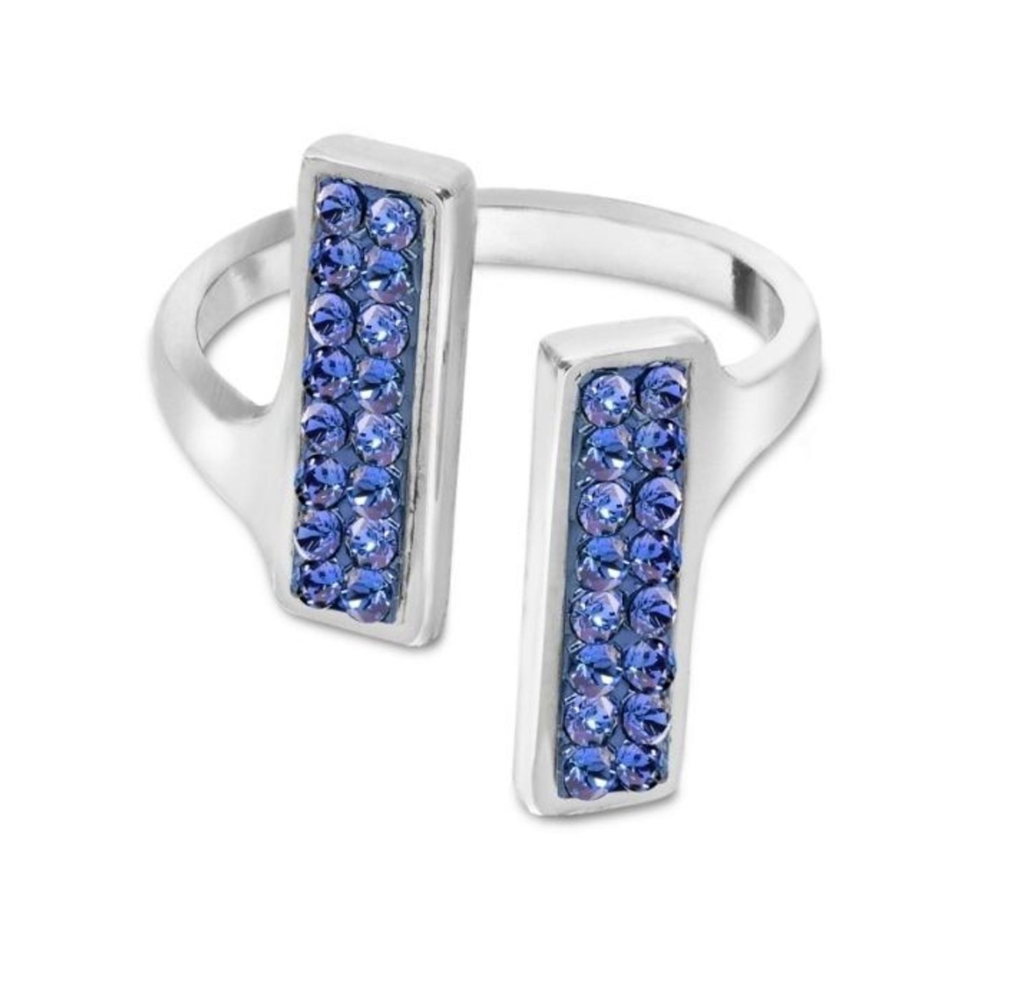 Pierścionek srebrny regulowany z kryształkami Sapphire PFMP1SA (1).jpg