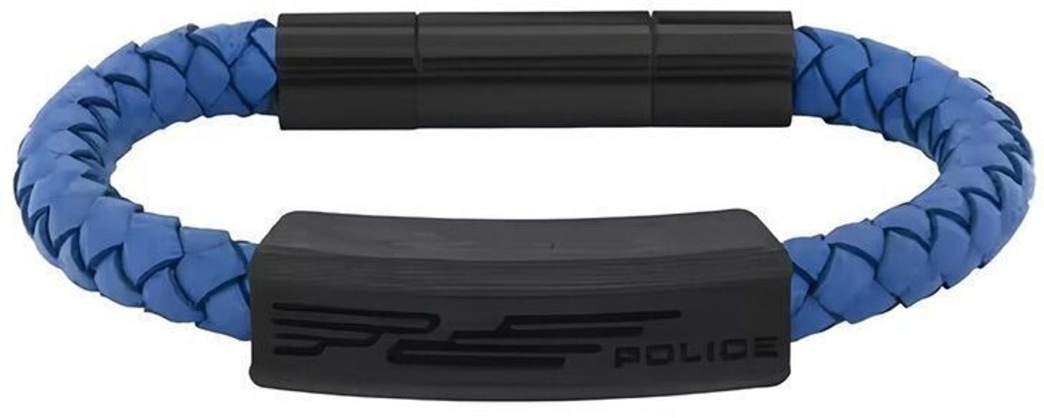 Biżuteria POLICE, bransoletka męska 'Wytrzymały ponad siły' PJ.26492BLN-01.Niebieska, męska bransoleta firmy POLICE. Biżuteria z kolekcji męskiej to odpowiedź na 11.jpg