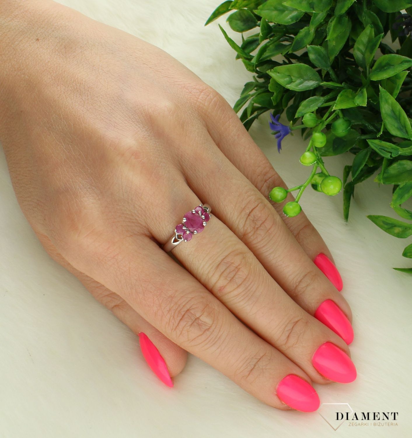 Pierścionek srebrny 925 z rubinem rozmiar 12 PM1140 (2).jpg