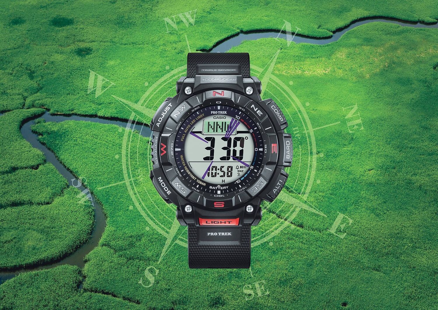 Zegarek męski ProTrek Casio Solar Digital PRG-340-1ER czarny.jpg