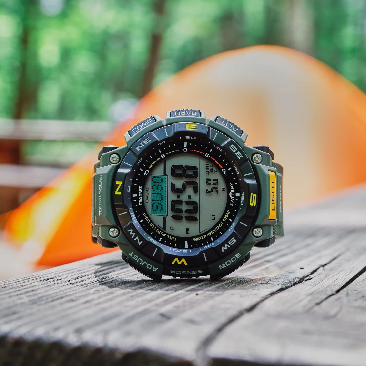 Zegarek męski ProTrek Casio Solar Digital PRG-340-3ER zielony.Zegarek Casio sportowy. Zegarek z wysokościomierzem, barometrem, termometrem. Zegarek w góry z kompasem. Zegarek na prezent.1.jpg