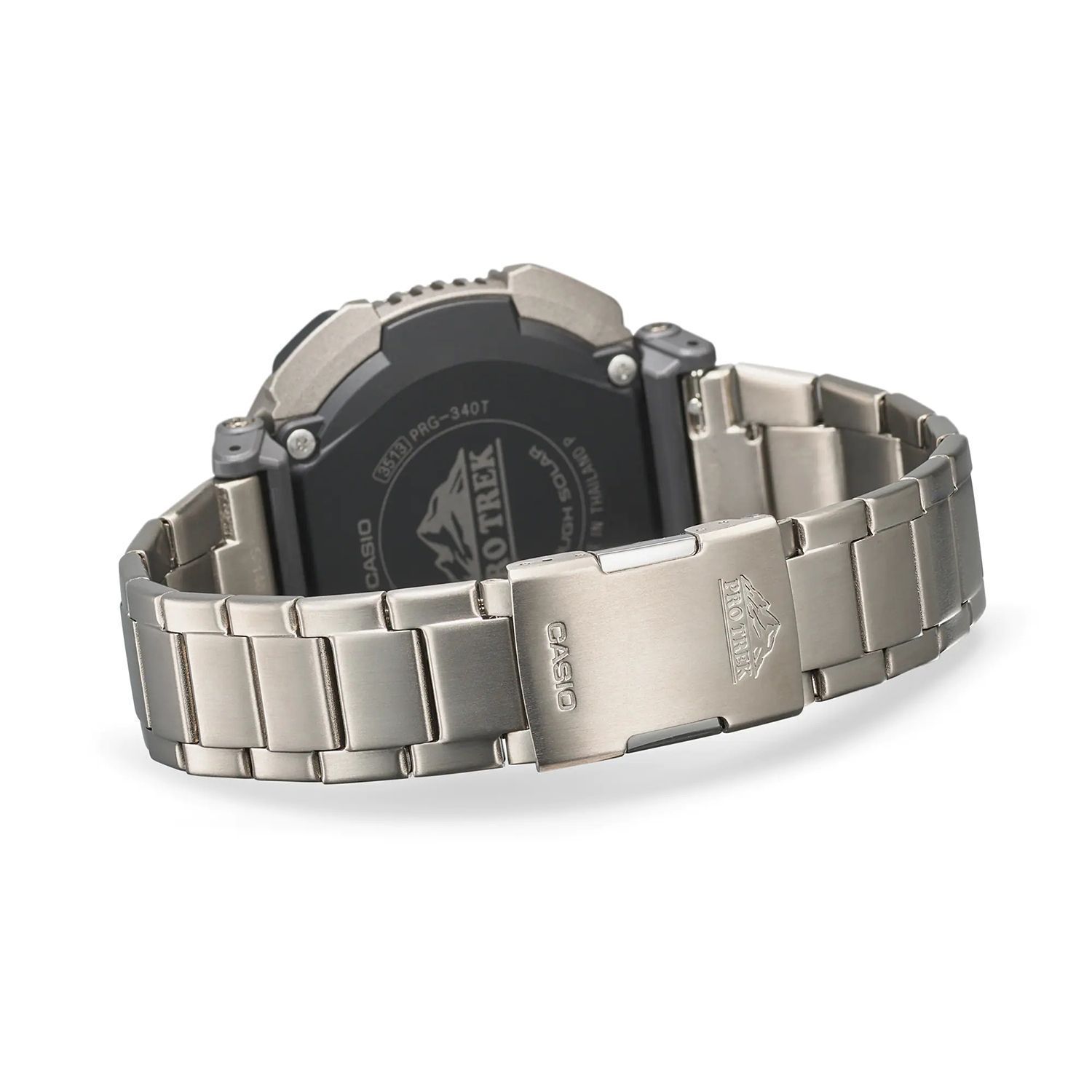 Zegarek męski ProTrek Casio Solar Digital PRG-340T-7ER na bransolecie tytanowy.  Zegarek Casio sportowy. Zegarek z wysokościomierzem, barometrem, termometrem. Zegarek w góry z kompasem. Zegarek na prezent..jpg