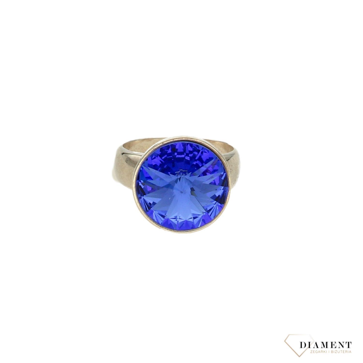 Pierścionek srebrny z kryształami Swarovskiego Denim Blueds.jpg