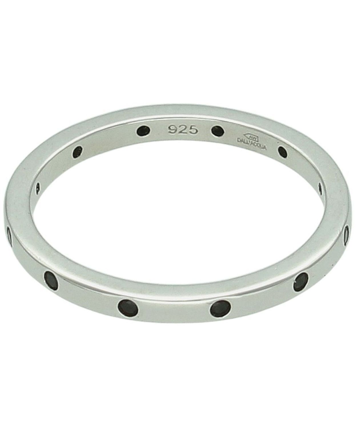 Srebrny pierścionek obrączka 925 z czarnymi cyrkoniami – delikatny design 2 mm (2).jpg