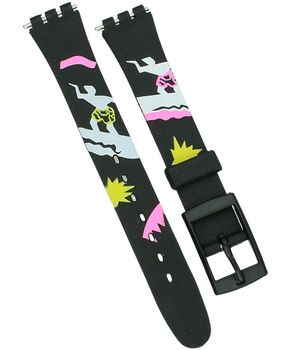 Czarny cienki pasek gumowy do zegarka Swatch 14 mm PRS-SWATCH-12SWISS-GUMA – kolorowe wzory- OUTLET.jpg