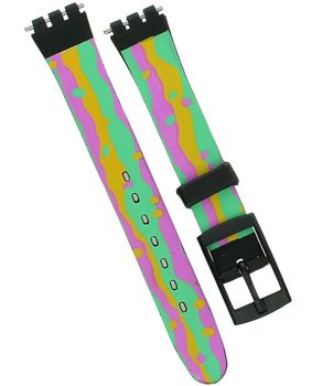 Wielokolorowy pasek gumowy do zegarka Swatch PRS-SWATCH-13SWISS-GUMA – czarny spód - OUTLET (2).jpg