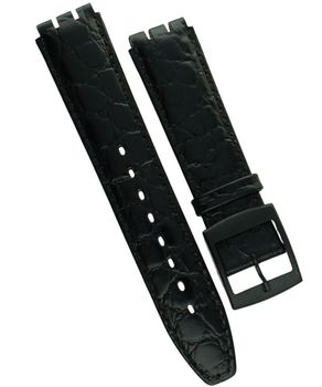Lakierowany czarny pasek skórzany do zegarka 20 mm PRS-SWATCH-1SWISS-Skóra – tłoczona faktura, elegancki połysk.jpg