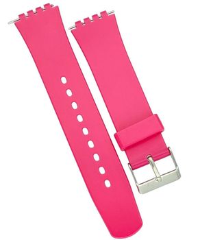 Jasnoróżowy pasek gumowy do zegarka Swatch 24 mm PRS-SWATCH-9SWISS-GUMA – miękka guma, srebrna sprzączka.jpg