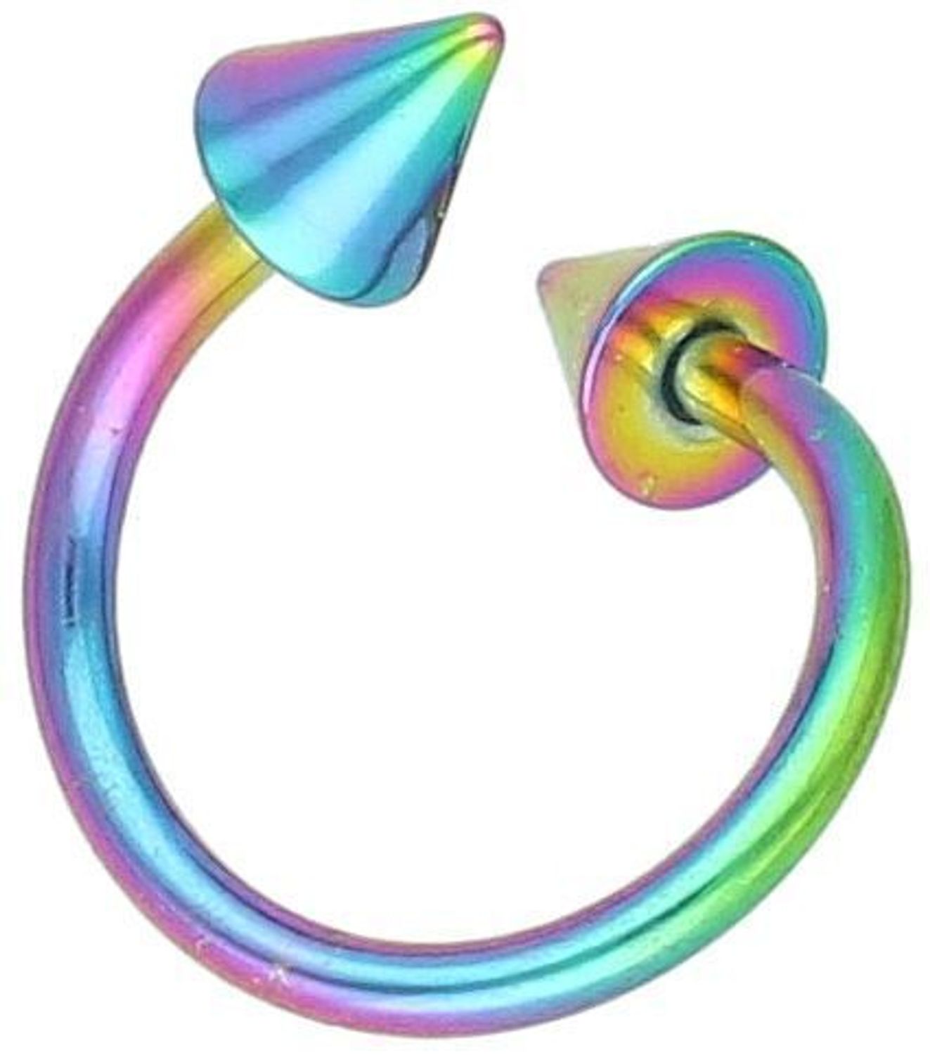 Kolczyk stalowy twister tęcza PT503 Kolczyk typu twister to idealna propozycja dla osób, które lubią odważne i nietuzinkowe dodatki. 2.jpg